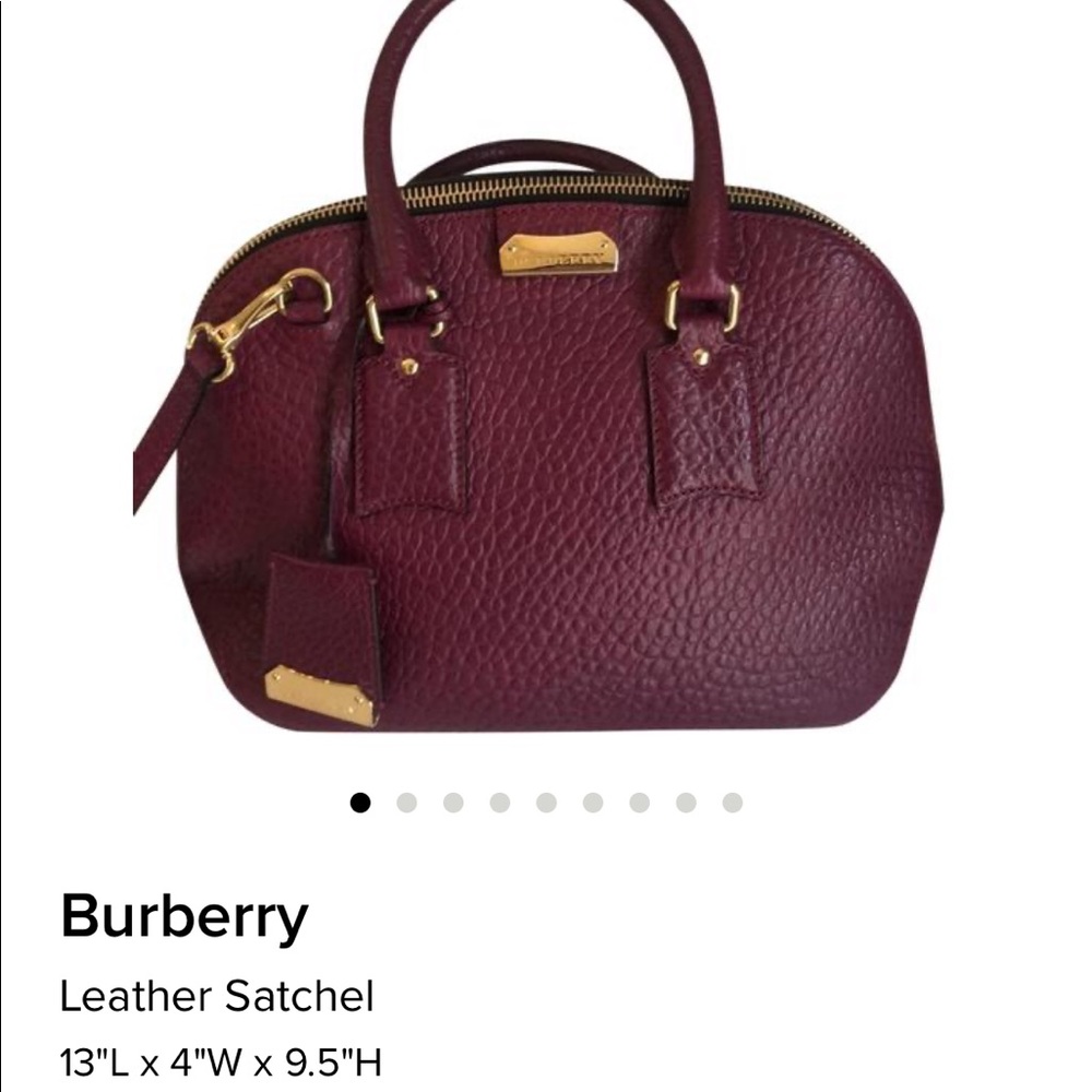 Burberry auth. Leather satchel